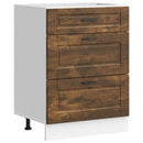 vidaXL Porto füstös tölgy színű szerelt fa konyhai alapszekrény