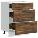 vidaXL Porto füstös tölgy színű szerelt fa konyhai alapszekrény