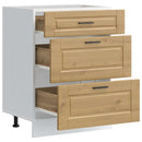 vidaXL Porto kézműves tölgy színű szerelt fa konyhai alapszekrény