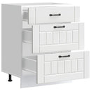 vidaXL Konyhai alsó szekrény Lucca fehér szerelt fa