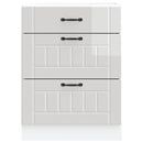 vidaXL konyhai alsószekrény "Lucca" magasfényű fehér, rétegelt fa