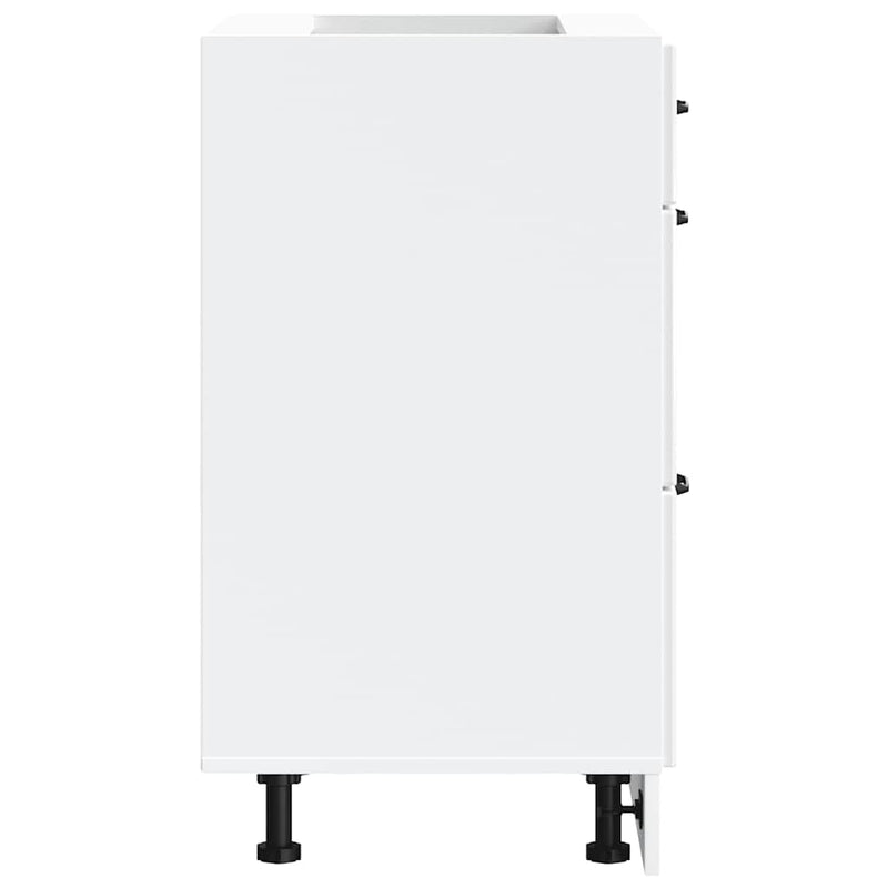 vidaXL konyhai alsószekrény "Lucca" magasfényű fehér, rétegelt fa