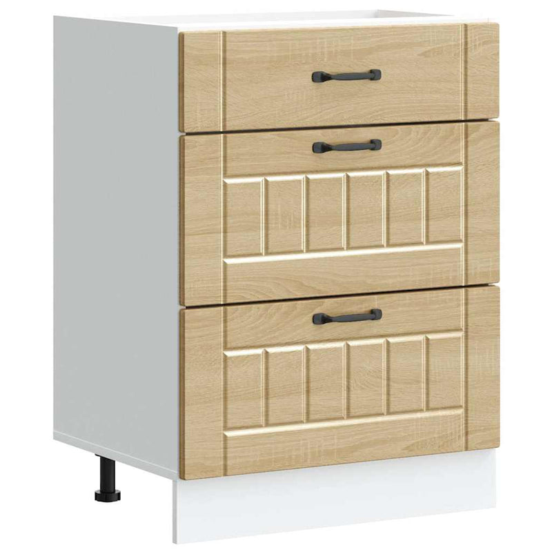 vidaXL Konyhai alsó szekrény Lucca sonoma tölgy szerelt fa