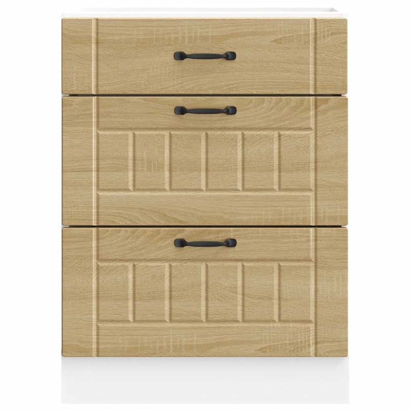 vidaXL Konyhai alsó szekrény Lucca sonoma tölgy szerelt fa