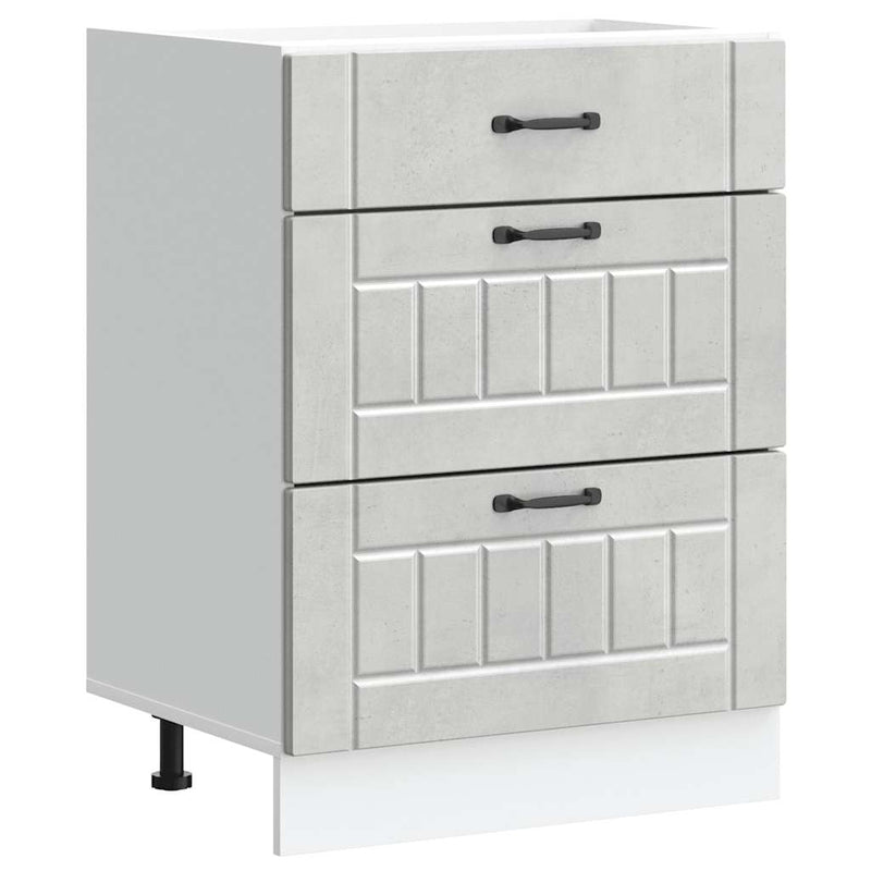 vidaXL Konyhai alsó szekrény Lucca betonszürke szerelt fa