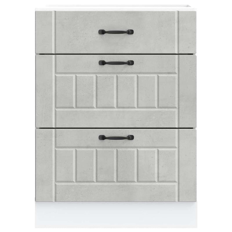 vidaXL Konyhai alsó szekrény Lucca betonszürke szerelt fa