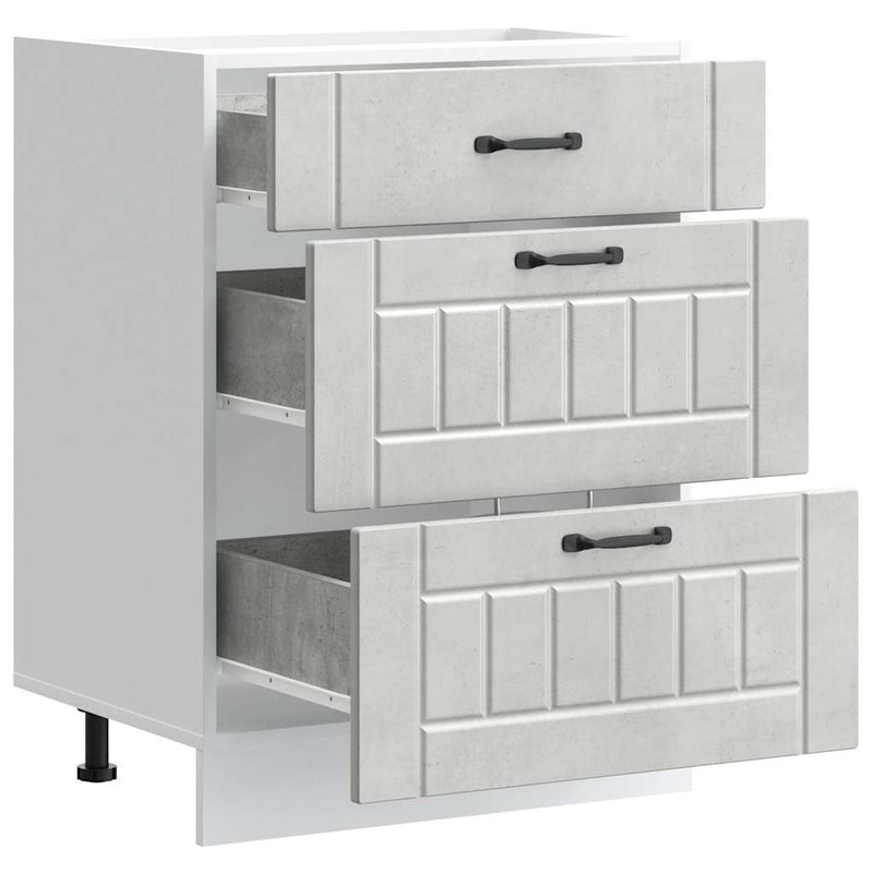 vidaXL Konyhai alsó szekrény Lucca betonszürke szerelt fa