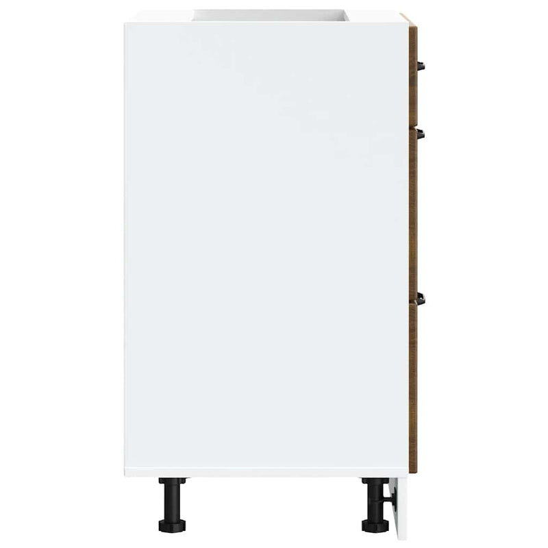 vidaXL Konyhai alsó szekrény Lucca barna tölgy szerelt fa