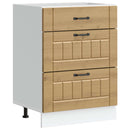 vidaXL Konyhai alsó szekrény Lucca kézműves tölgy szerelt fa