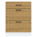 vidaXL Konyhai alsó szekrény Lucca kézműves tölgy szerelt fa