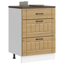 vidaXL Konyhai alsó szekrény Lucca kézműves tölgy szerelt fa