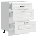 vidaXL Konyhai alsó szekrény Kalmar fehér műfa