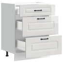 vidaXL konyhai alsószekrény "Kalmar" magasfényű fehér, rétegelt fa