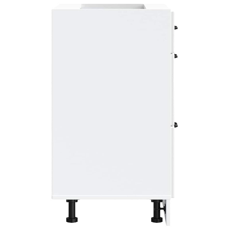 vidaXL konyhai alsószekrény "Kalmar" magasfényű fehér, rétegelt fa