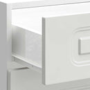 vidaXL konyhai alsószekrény "Kalmar" magasfényű fehér, rétegelt fa