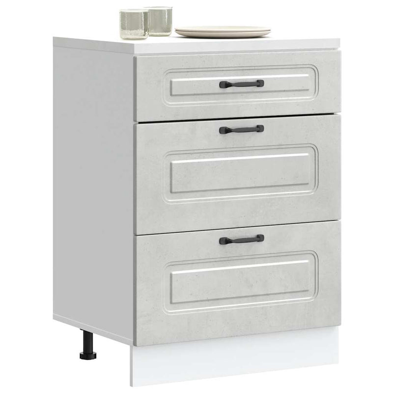 vidaXL Konyhai alapszekrény Kalmar beton szürke műfa