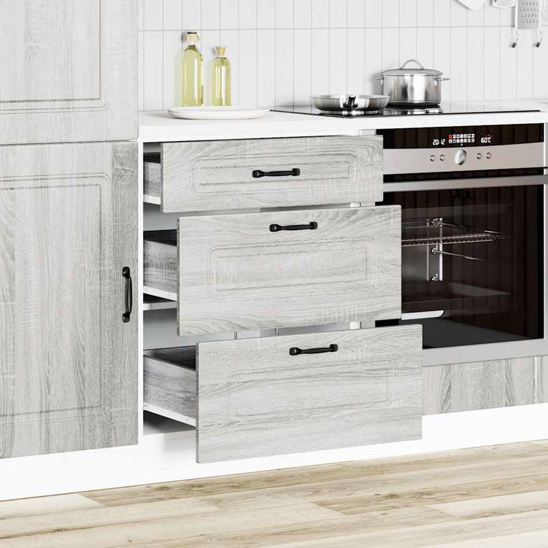 vidaXL konyhai alapszekrény Kalmar szürke sonoma szekrény
