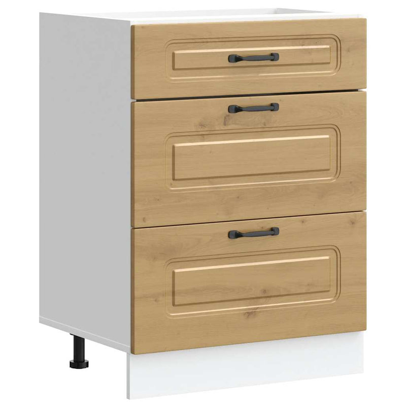 vidaXL Konyhai alapszekrény Kalmar kézműves tölgy műszaki fa