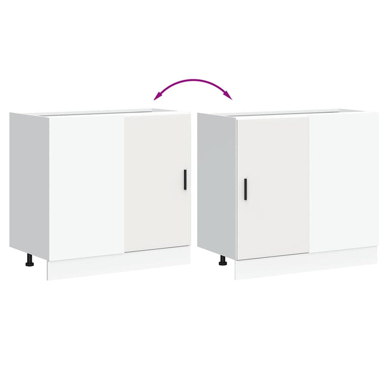 vidaXL “Lyon” mosdó alapszekrény fehér színű fából készült szekrény