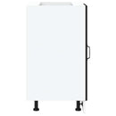 vidaXL “Lyon” mosdó alapszekrény fekete színű fából készült szekrény