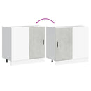 vidaXL “Lyon” mosdó alapszekrény beton szürke színű műfa