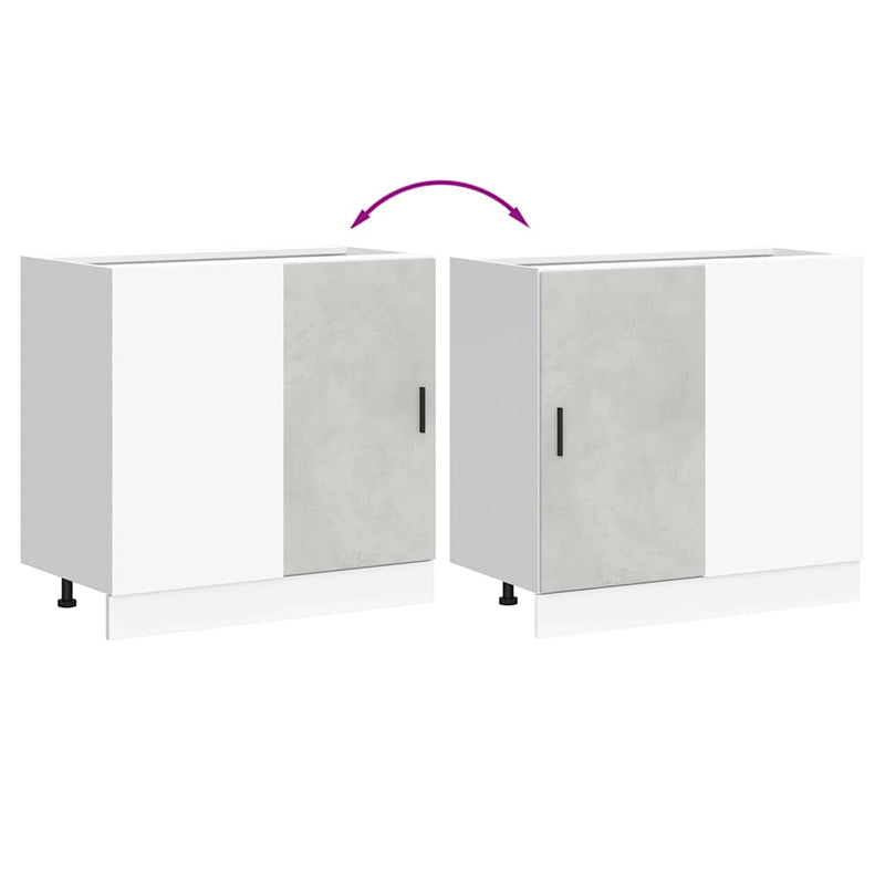 vidaXL “Lyon” mosdó alapszekrény beton szürke színű műfa