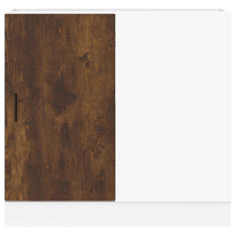 vidaXL “Lyon” mosogató alapszekrény füstölt tölgy fűrészelt fa