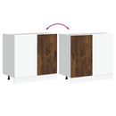 vidaXL “Lyon” mosogató alapszekrény füstölt tölgy fűrészelt fa