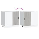 vidaXL “Lyon” mosdó alapszekrény szürke Sonoma szekrény