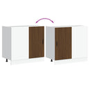 vidaXL “Lyon” mosdó alapszekrény barna tölgy színű műfa