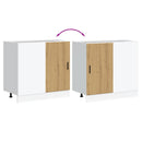 vidaXL “Lyon” mosogató alapszekrény kézműves tölgy műszaki fa