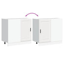 vidaXL Porto fehér szerelt fa konyhai alapszekrény