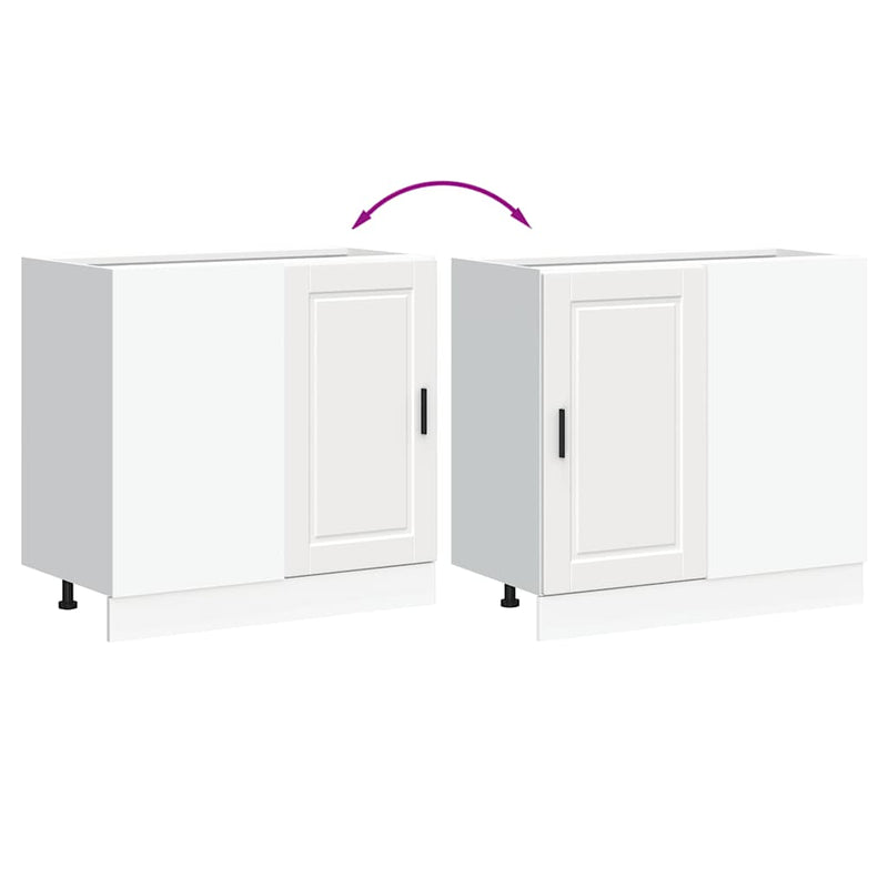 vidaXL Porto fehér szerelt fa konyhai alapszekrény