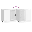 vidaXL konyhai alsószekrény "Porto" magasfényű fehér, rétegelt fa