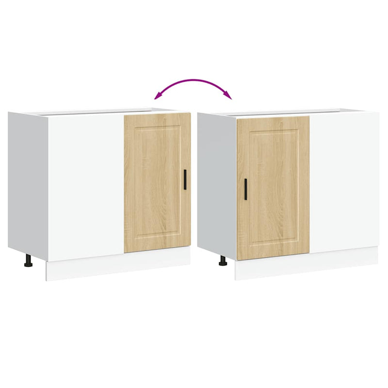 vidaXL Porto sonoma tölgy színű szerelt fa konyhai alapszekrény