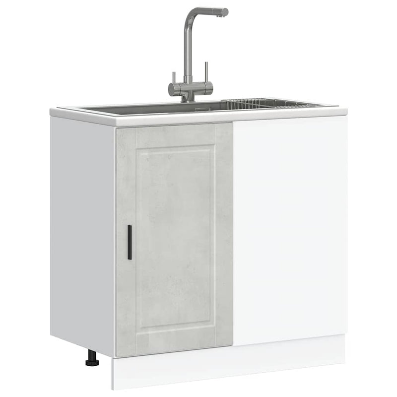 vidaXL Porto betonszürke szerelt fa konyhai alapszekrény