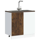 vidaXL Porto füstös tölgy színű szerelt fa konyhai alapszekrény