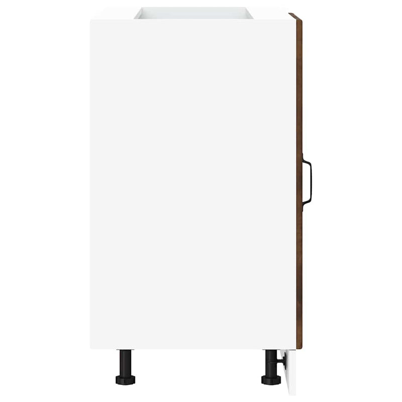 vidaXL Porto füstös tölgy színű szerelt fa konyhai alapszekrény