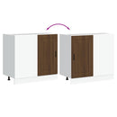 vidaXL Porto barna tölgy színű szerelt fa konyhai alapszekrény