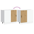 vidaXL Porto kézműves tölgy színű szerelt fa konyhai alapszekrény