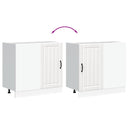 vidaXL alsó konyhaszekrény Lucca fehér szerelt fa