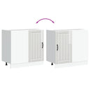 vidaXL konyhai alsószekrény "Lucca" magasfényű fehér, rétegelt fa