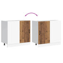 vidaXL alsó konyhaszekrény Lucca régi fából fűrészáru műfa