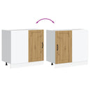 vidaXL alsó konyhaszekrény Lucca kézműves tölgy fűrészáru műfa