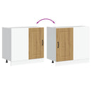 vidaXL Konyhai alapszekrény Kalmar kézműves tölgy műszaki fa