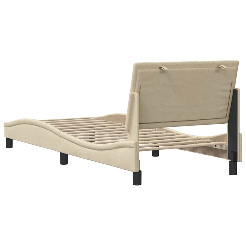 vidaXL ágykeret matrac nélkül Hanko krém 90x190 cm szövet