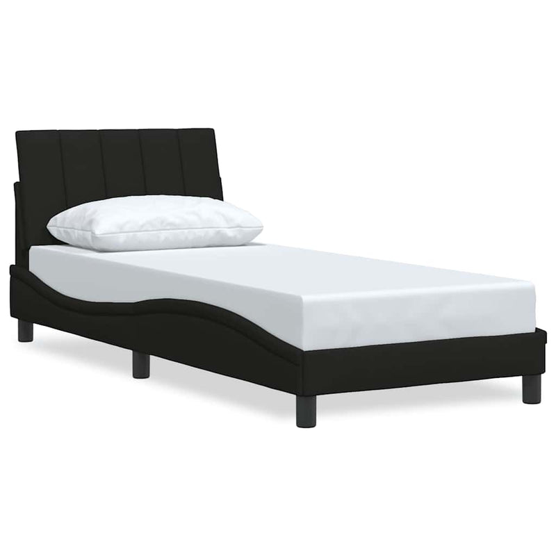 vidaXL ágykeret matrac nélkül Hanko fekete 90x200 cm szövet