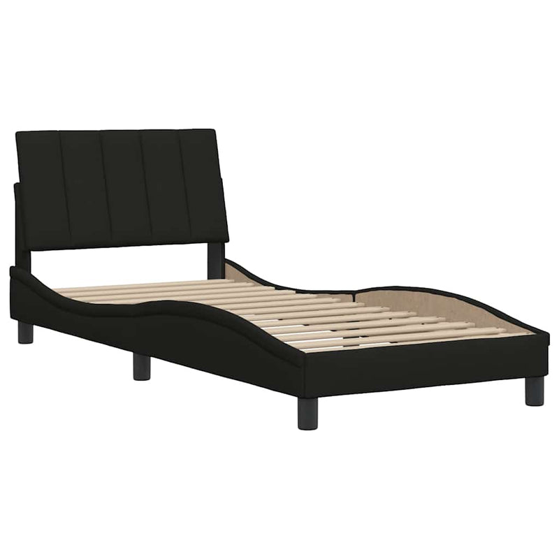 vidaXL ágykeret matrac nélkül Hanko fekete 90x200 cm szövet