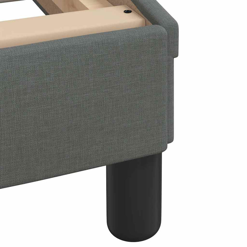 vidaXL sötétszürke szövet ágykeret matrac nélkül Hanko 100x200 cm