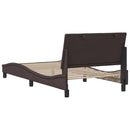 vidaXL sötétbarna szövet ágykeret matrac nélkül Hanko 100x200 cm